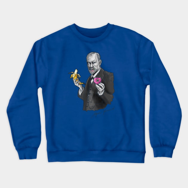 Sigmund Freud Crewneck Sweatshirt by Harley Warren